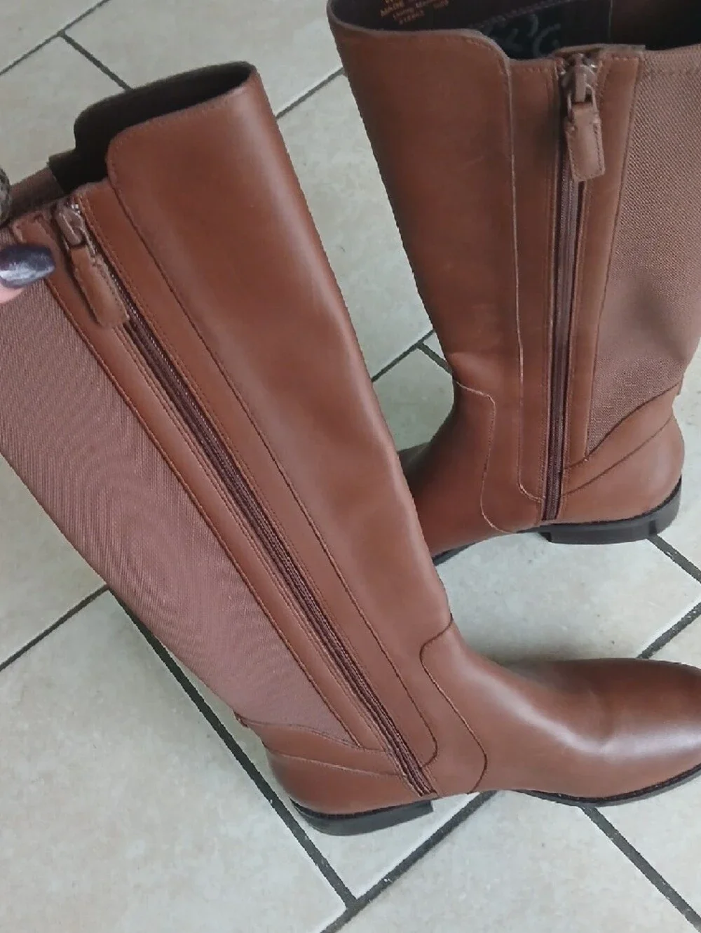 COLE HANN Womens Size 9 Tall Brown Over-the-Knee Riding Boots NWOB